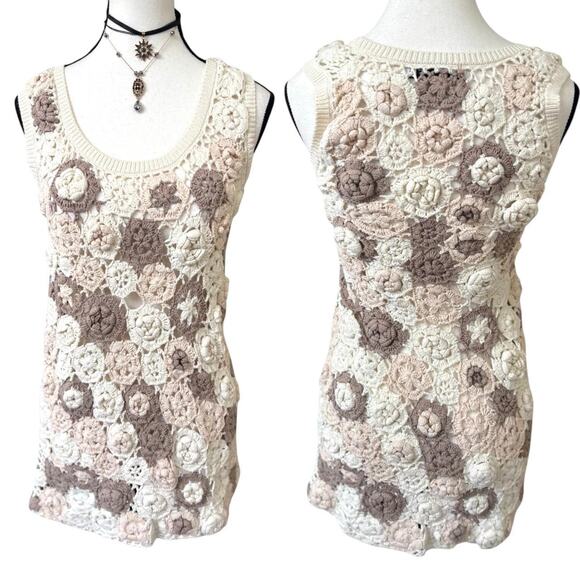 3 PC. VINTAGE CROCHET KNIT SWEATERS Y2K BUNDLE‎ SMALL - Picture 4 of 5